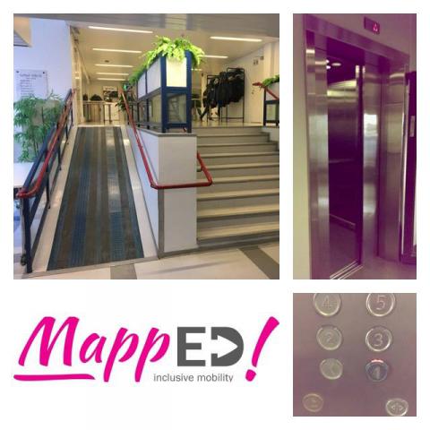 ramp, elevator, MappED! logo