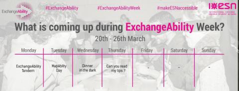 Weekly schedule of ExchangeAbility Week Kraków United