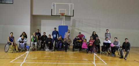 Basketball match in wheelchairs