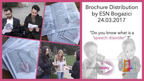 ESN Bogazici Speech Disorder Brochure Distribution