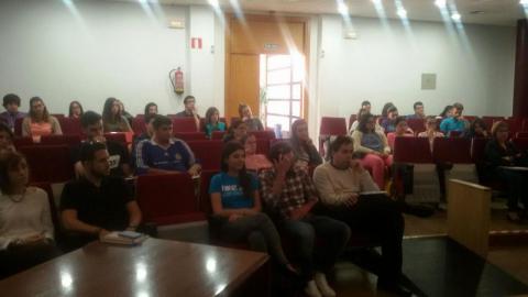 Some of the attendees at the FONCE seminar with ESN Barcelona UB